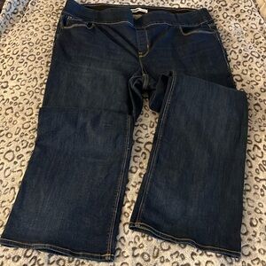 Old Navy Pull-on Jeans Dark Wash 24 Plus Long
